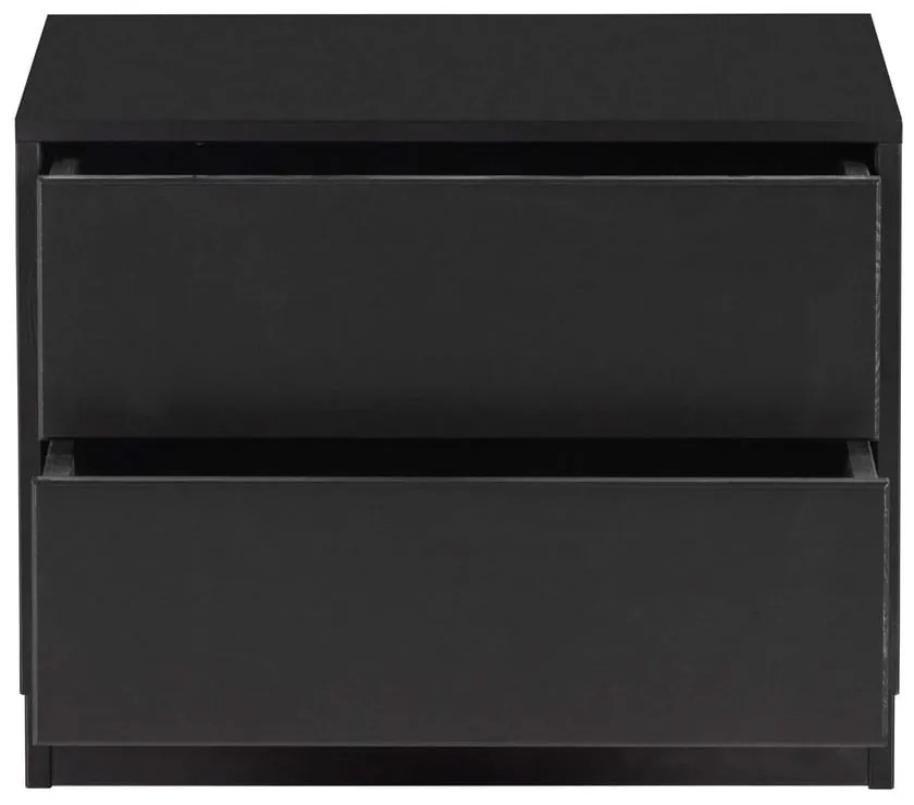 Черна модулна телевизионна масичка от борова дървесина 50x40 cm Finca - WOOOD