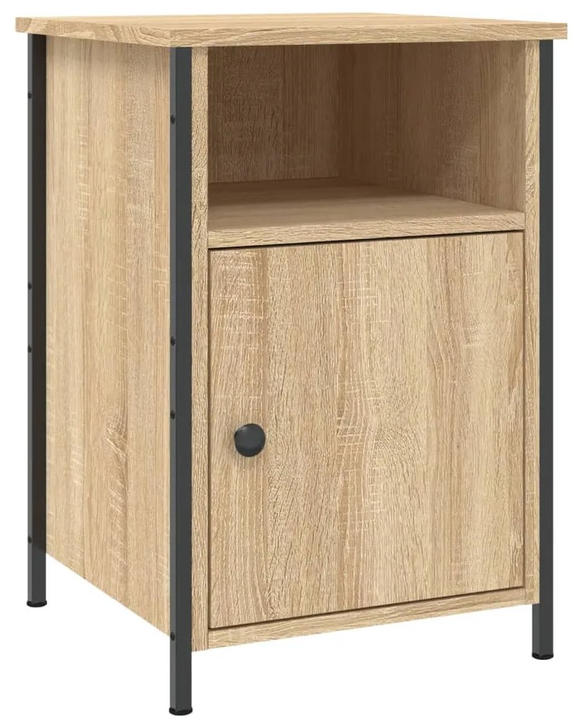 825915 vidaXL Нощно шкафче, дъб сонома, инженерно дърво 40x42x60 см