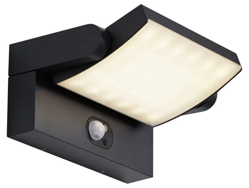 Външна стенна лампа черна с LED IP54 със соларен сензор за движение - Judge