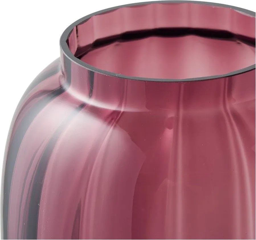 Червена стъклена ръчна изработка ваза (височина 21 cm) – House Nordic