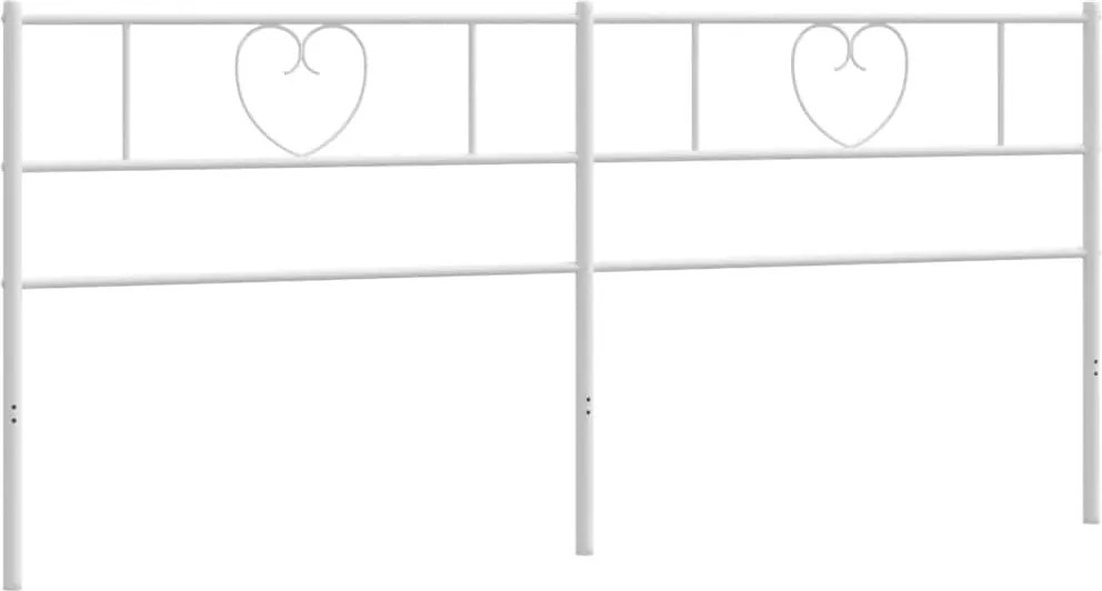 355548 vidaXL Метална резервна табла за легло, бяла, 180 см
