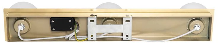 Модерна стенна лампа златиста 48 см IP44 3-светлина - Cederic