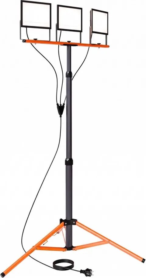 LED прожектор със стойка 3xLED/100W/230V 4500K IP65 черно/оранжево
