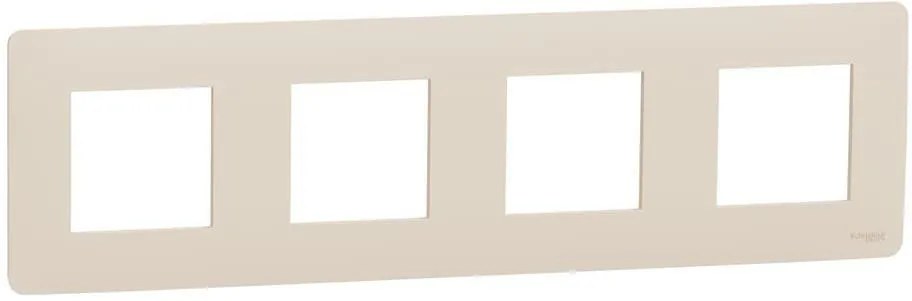 SE Лицева рамка 4х цвят Крем Unica Studio  - NU200844