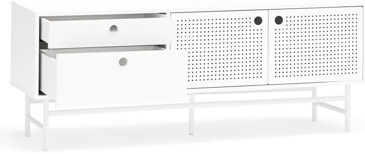 Бяла маса за телевизор 140x52 cm Punto - Teulat