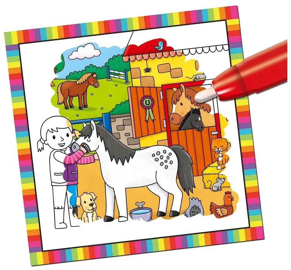 Galt - Бебешка книжка за рисуване с вода - Животните от фермата