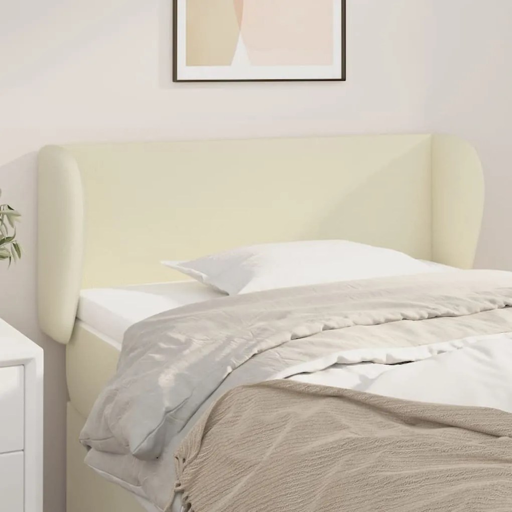 3116938 vidaXL Горна табла с уши, кремава, 83x23x78/88 см, изкуствена кожа