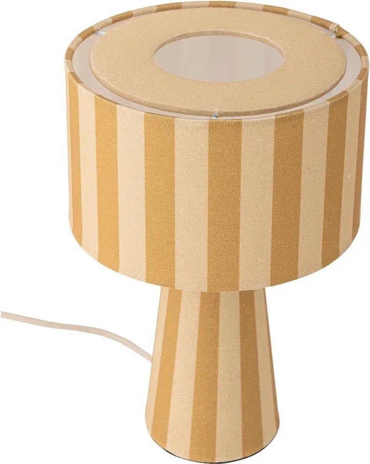 Жълта текстилна настолна лампа с текстилен абажур (височина 30 cm) Emmie – Bloomingville