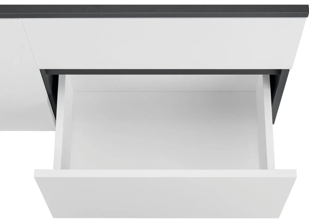 Стенен шкаф за мивка в бял и антрацитен цвят 80x53 cm Wisla – Støraa