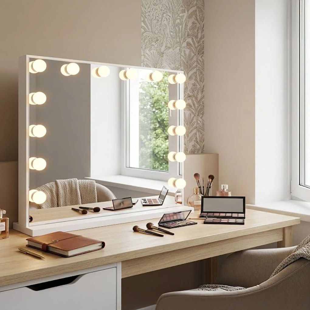 Огледало LED HOLLYWOOD White 80x60