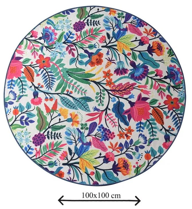 Килимче за баня Wild Garden Circle, ø 100 cm - Foutastic