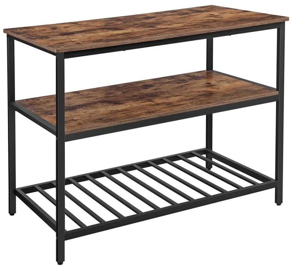 Етажерка за кухня MARGE кафява/черна