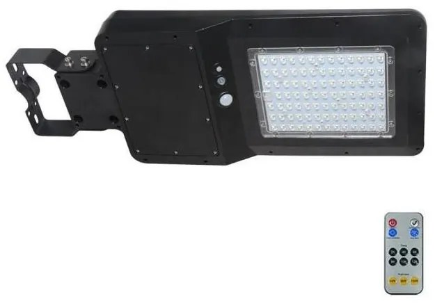 LED соларна улична лампа с сензор LED/40W/9,6V IP65 4000K + ДУ