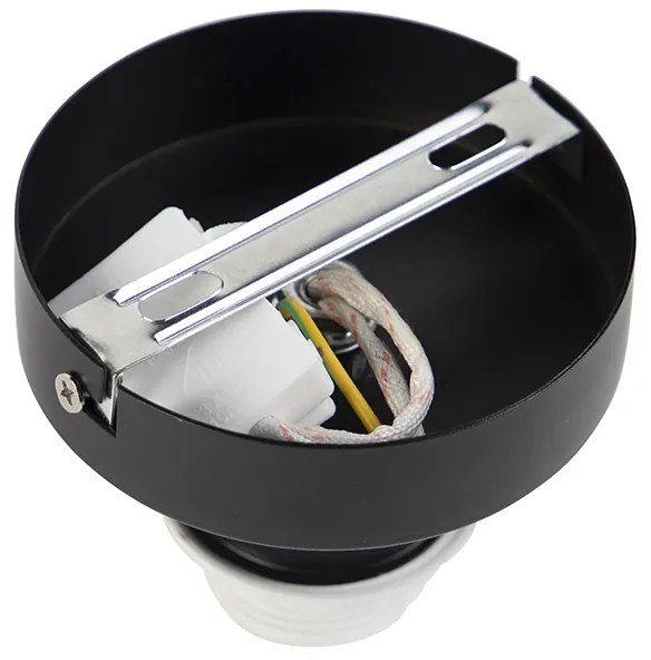 Таванна лампа с кадифена абажур старо розово със злато 20 см - Combi Black