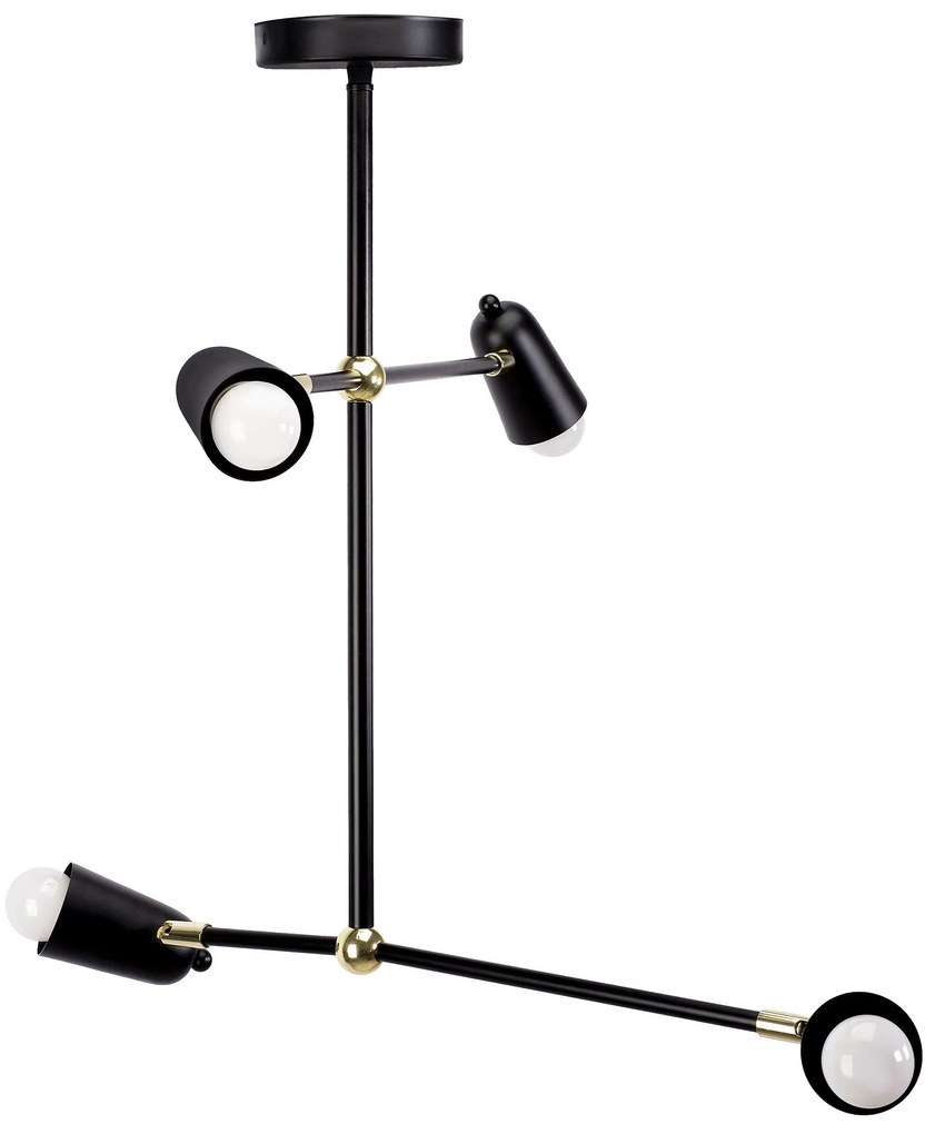 Лампа APP1708-4CP BLACK + GOLD