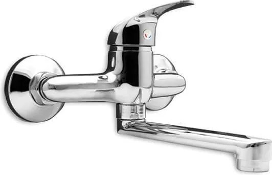 Смесител едноръкохватков с къс чучур Crystal за кухня 80016-A