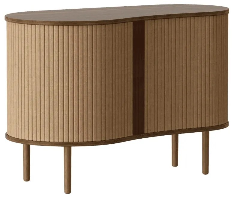 Скрин от дъбов декор с плъзгащи се врати в кафяв и светлокафяв цвят 100x67x50 cm Audacious – UMAGE