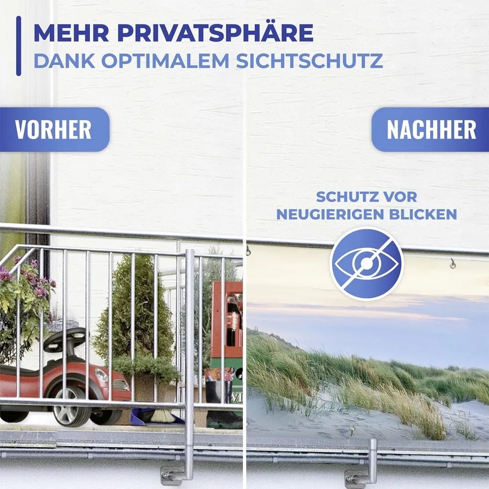 Пластмасов балконски параван 500x85 cm North Sea Coast – Maximex