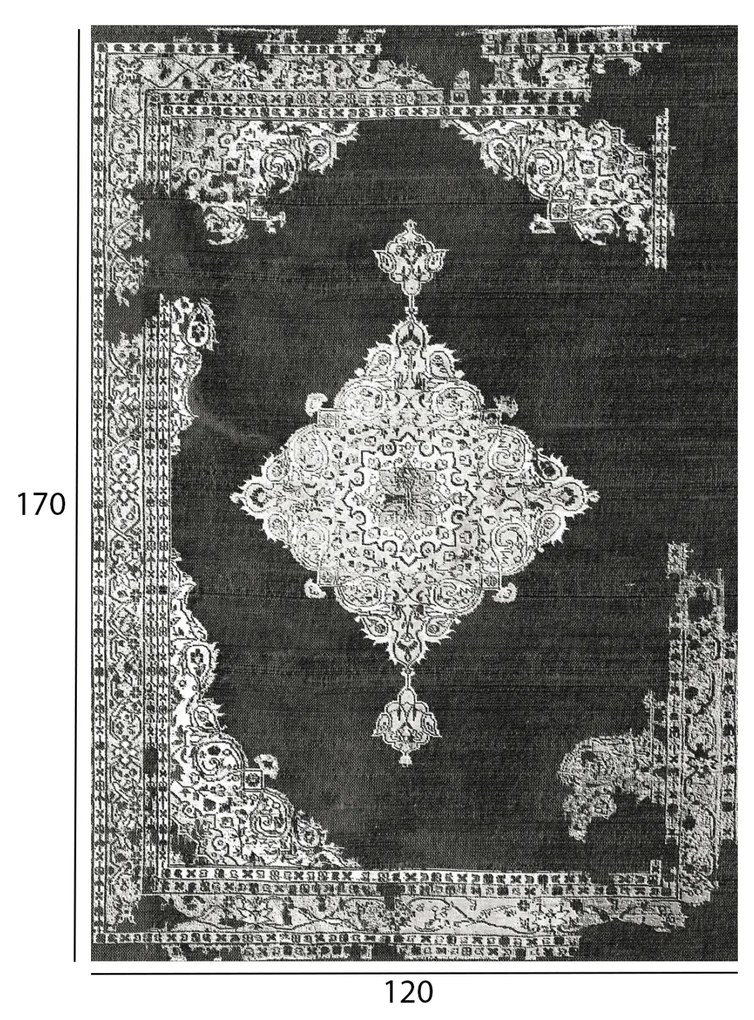 Килим 120х170 - HM7677.12 цвят черно-сив