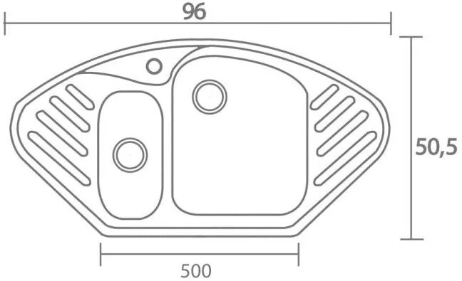 Мивка Sanitec 302-Granite Celtic Stone