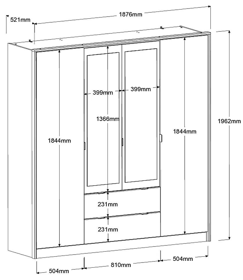 Гардероб 4-doors Canada