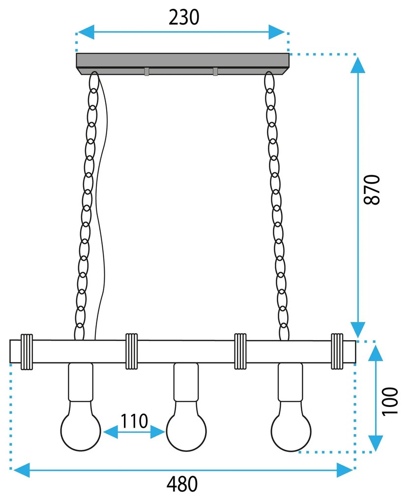 Лампа APP1319-3CP LINE