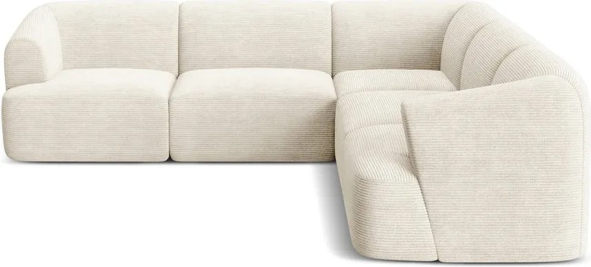 Бежов ъглов диван от рипсено кадифе Campi – Cosmopolitan Design