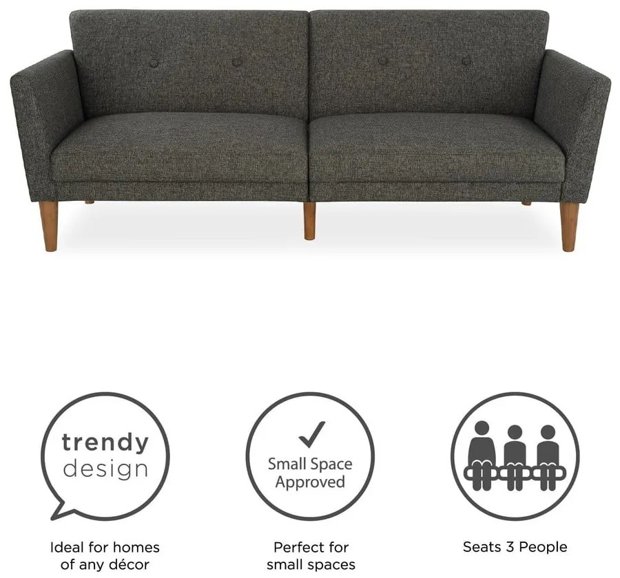 Сив разтегателен диван 205 cm Regal - Novogratz