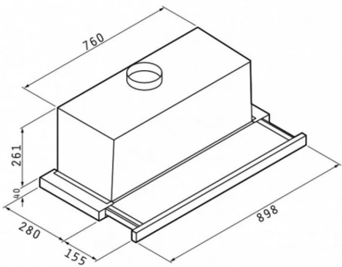 Абсорбатор Pyramis Turbo 90cm Essential