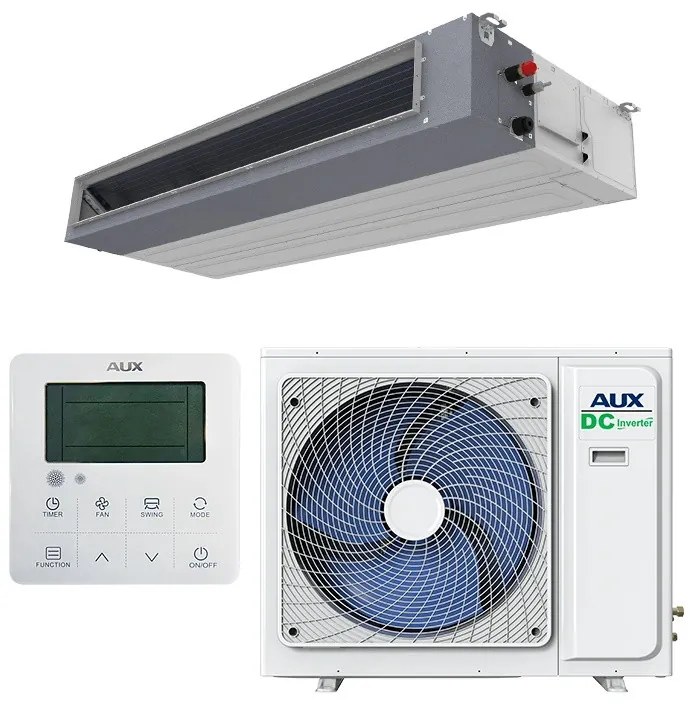 Канален климатик AUX AUMD-H36/NDR3HC + AL-H36/NDR3C2(U), 36000 BTU, 60 м2, R-32, Бял
