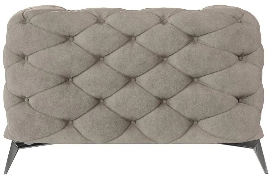 Сиво-бежово кадифено кресло Chelsea – Ropez