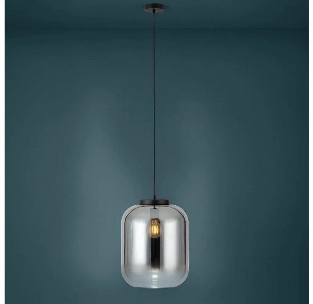 Eglo 39674 - Пендел BULCIAGO 1xE27/40W/230V Ø 35 см опушен