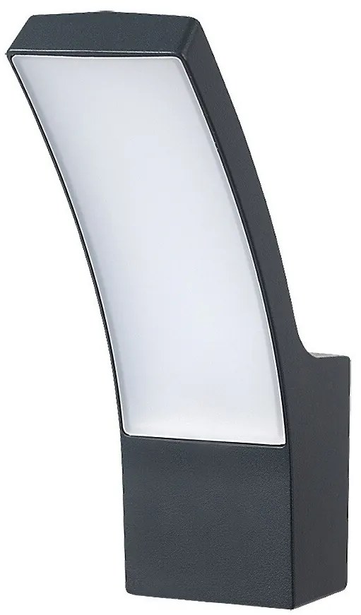 RABALUX 7504 Palanga, външна LED стенна лампа, антрацит, алуминиева основа с опалов пластмасов капак, LED 12W 800lm, 3000K, 8x24