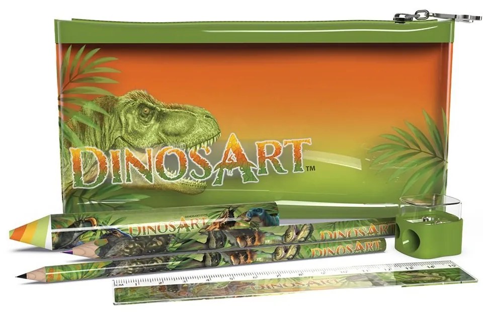 Nebulous Stars - DinosArt, Комплект с ученически принадлежности с несесер, Динозаври