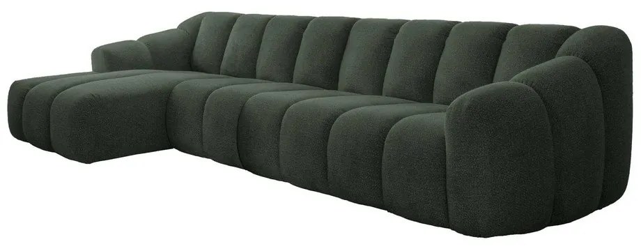 Тъмнозелен ъглов диван (ляв ъгъл) Shell – Miuform