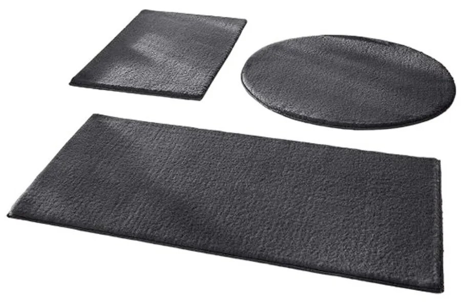 Тъмносиви килими за баня в комплект от 3 бр. 50x90 cm – Mila Home