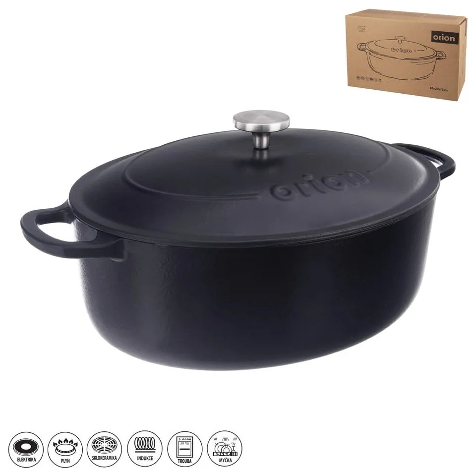 Чугунен съд за готвене 27x42 cm SMALT - Orion