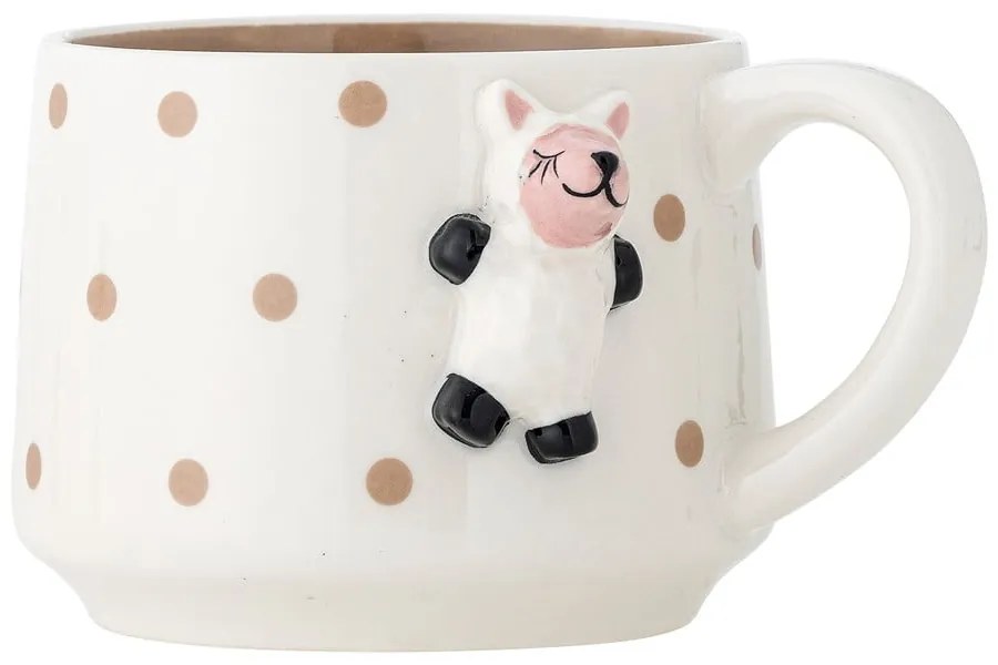 Бяла керамична детска чаша за какао 370 ml Dolly – Bloomingville Mini