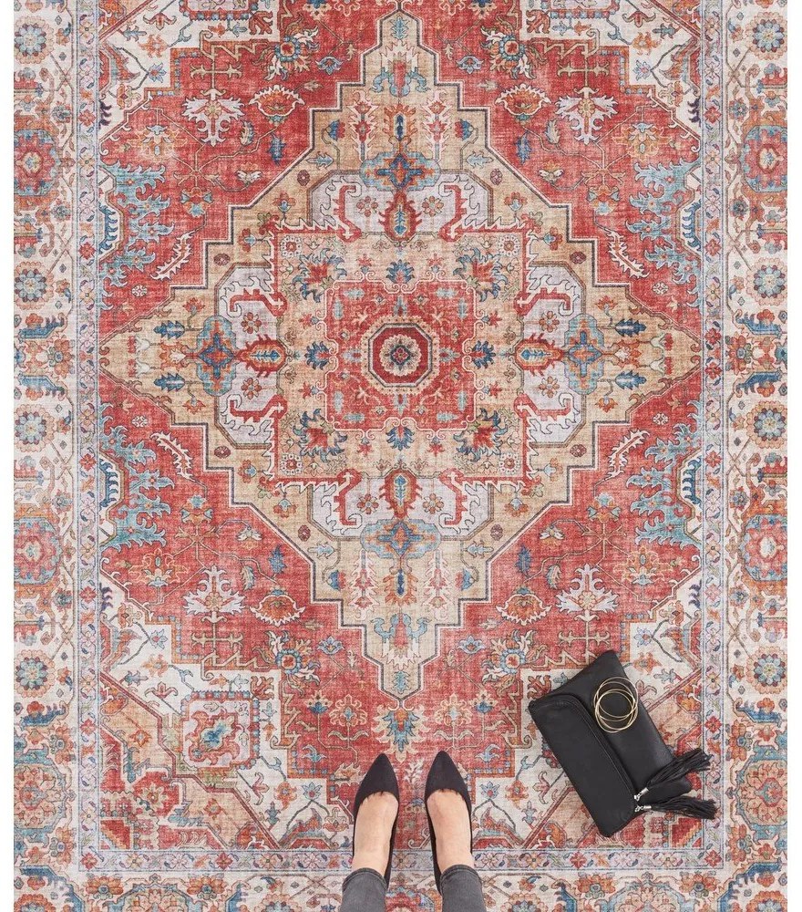 Тухлен червен килим , 200 x 290 cm Sylla - Nouristan