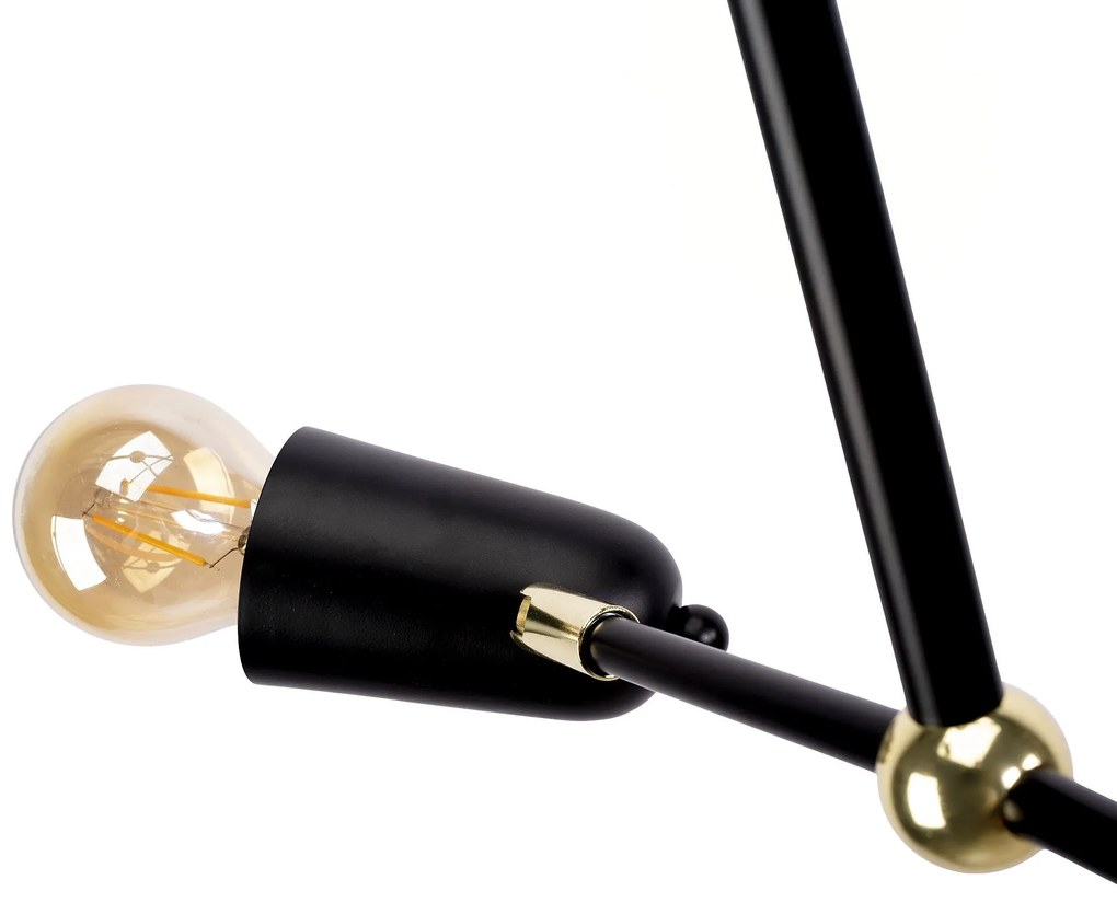 Лампа APP1708-4CP BLACK + GOLD