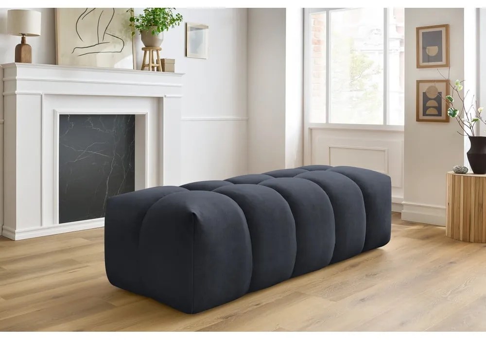 Тъмносиня табуретка за крака Mont-Blanc - Bobochic Paris