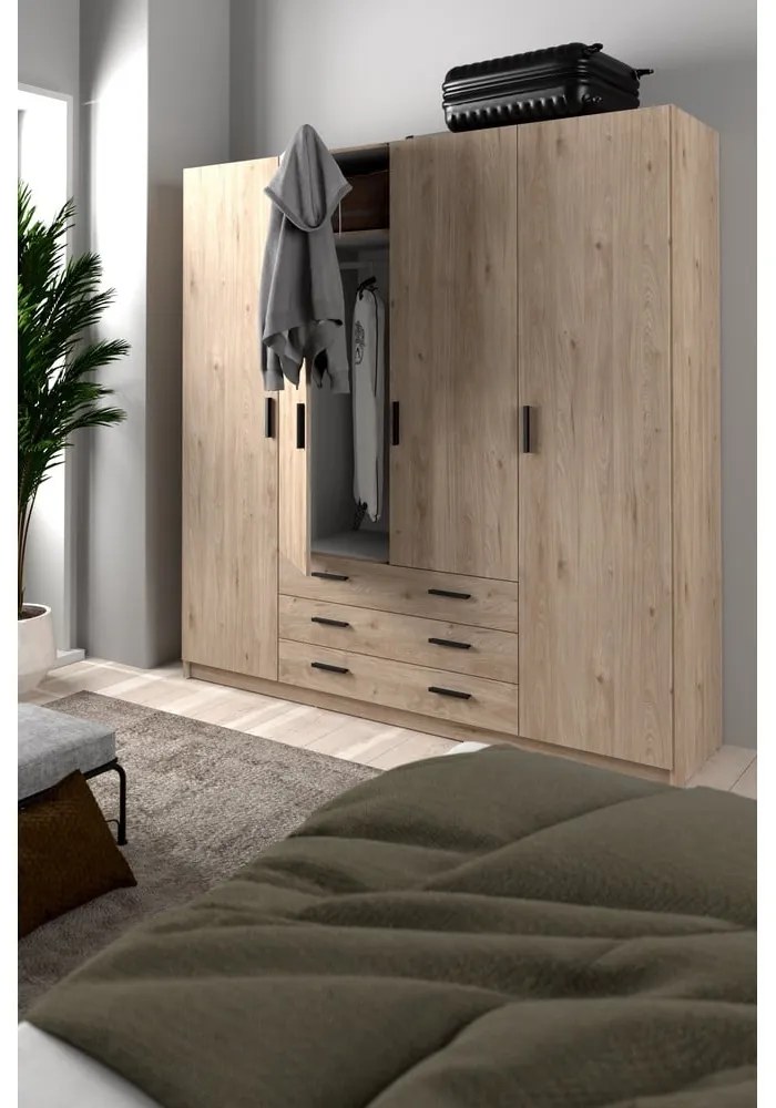 Гардероб от декор от дъб естествен 196x200 cm Sprint – Tvilum