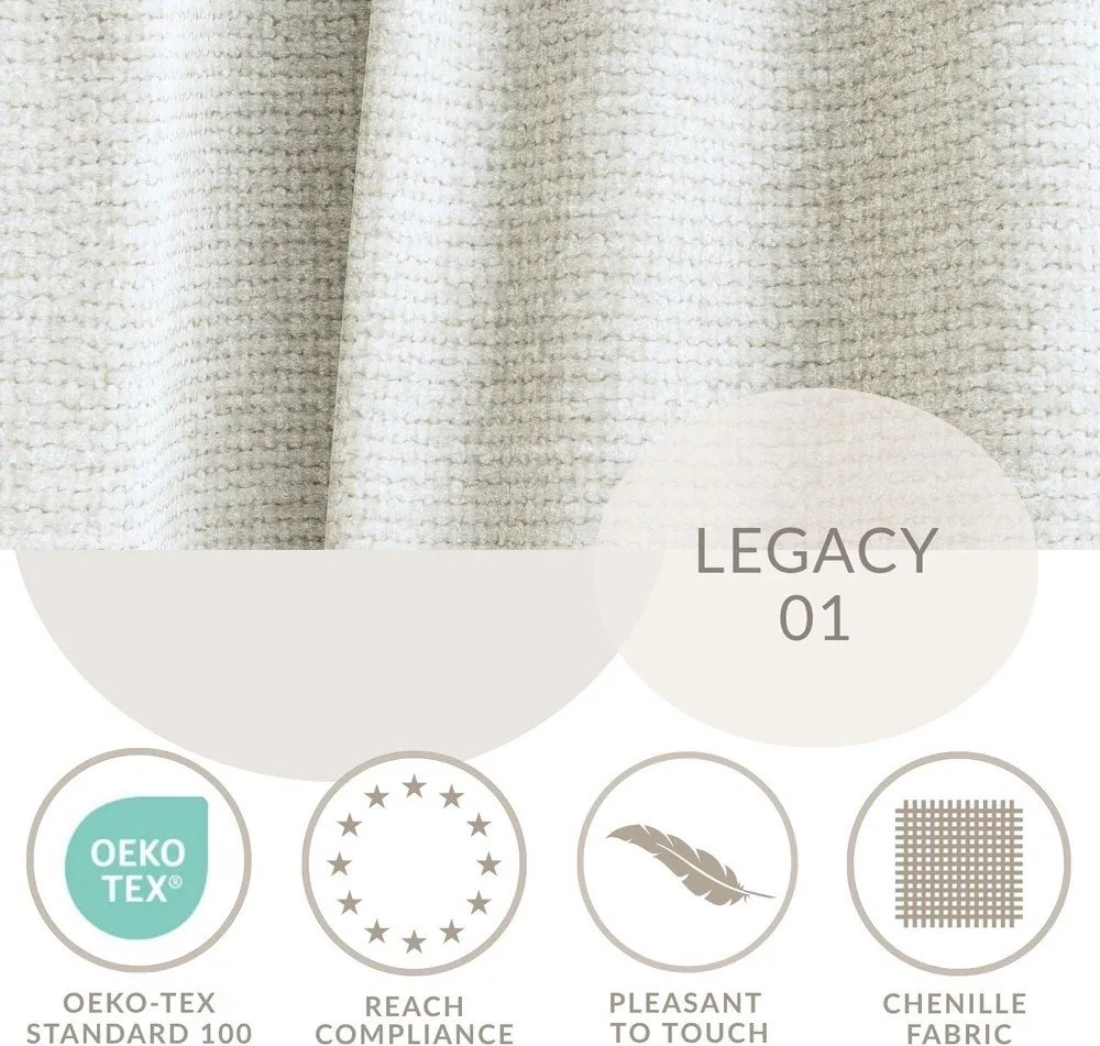 Кремав шенилов сгъваем/с място за съхранение ъглов диван (десен ъгъл/L форма) Tonga – Maison de Rêve