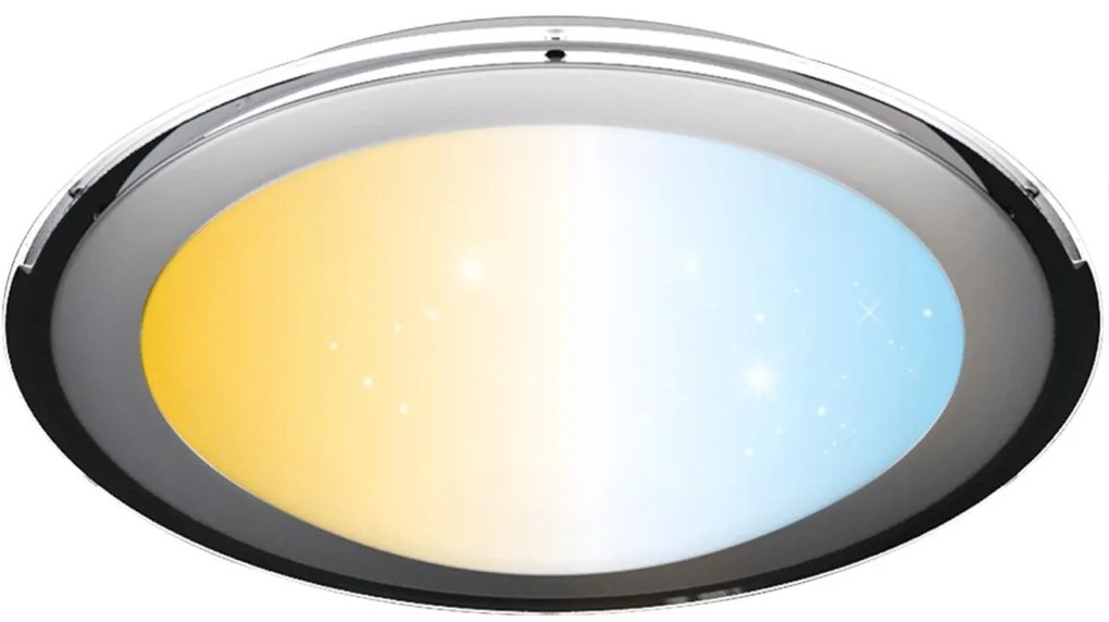 Aigostar - LED димируемо таванно осветително тяло LED/60W/230V 2700-6500K Ø 52,7 cm хром+дистанционно управление