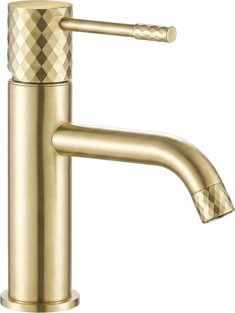 Смесител за мивка Rea Lungo Diamond Brush Gold
