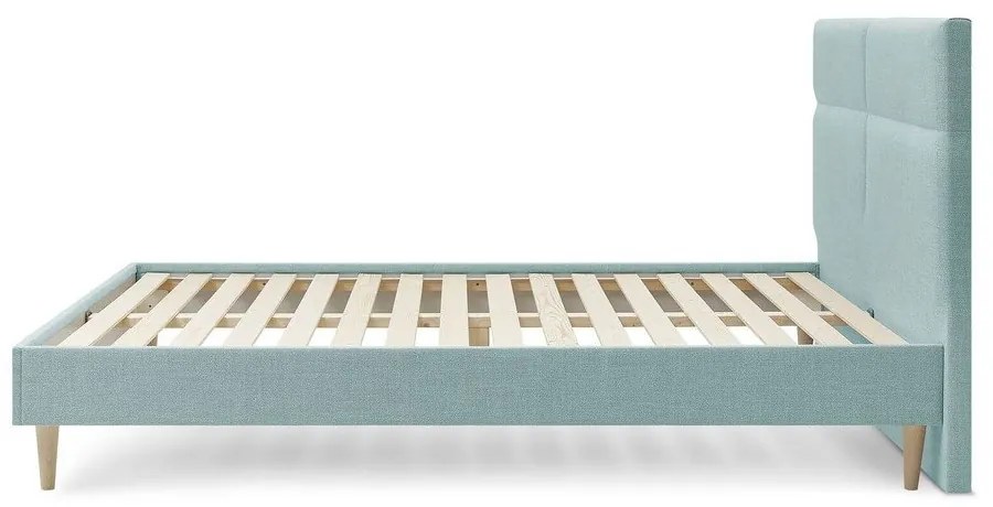 Тюркоазено тапицирано двойно легло с решетка 180x200 cm Elyna - Bobochic Paris