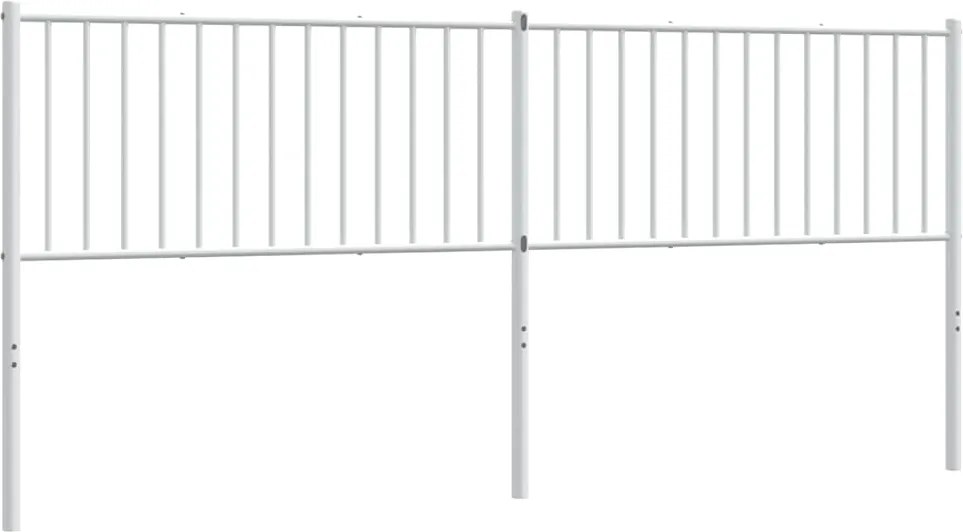 350969 vidaXL Метална резервна табла за легло, бяла, 200 см