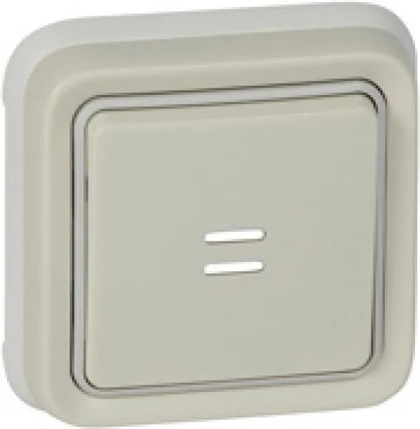 Legrand Бутон с индикация за вграждане IP55 моноблок с рамка цвят Бял Plexo  - 069861