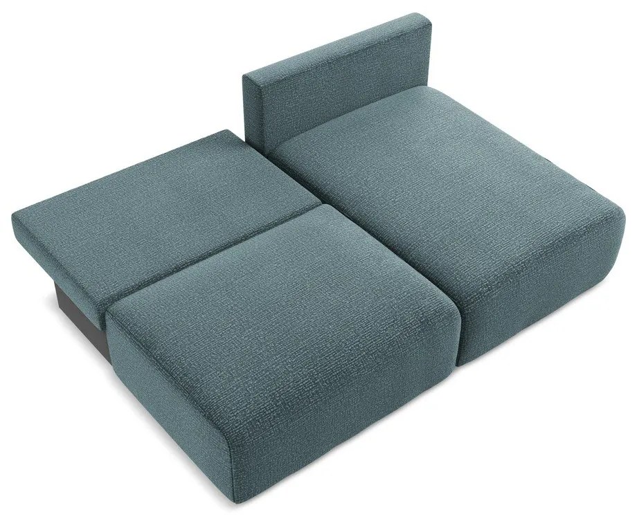 Тюркоазен разтегателен ъглов диван с място за съхранение (десен ъгъл) Kalena – Makamii