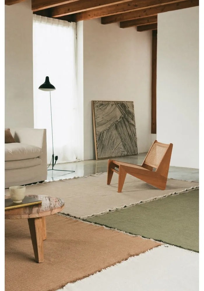 Кремав ръчно изработен памучен килим 140x200 cm Handloom – Lorena Canals